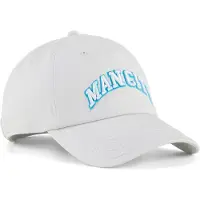 Puma Manchester City F.C. ftblCulture Cap, Football, Cool Light Gray/Tropical Blue, OSFA