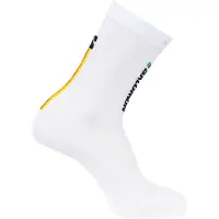 Salomon - Trail running tøj - Socks Pulse Race Flag Crew White til Unisex - Størrelse 39-41 - Hvid