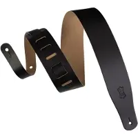 Levys Leathers Streamline 2.5" Leather Guitar Strap Black