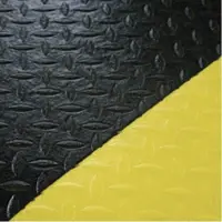 Coba Europe DAF010701 Orthomat DIAMOND Måtte til arbejdsplads (L x B x H) 900 x 600 x 9 mm Sort, Gul