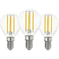 Eglo LED pære P45 7W 806LM 2700K 3 STK KLAR E14