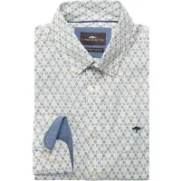 Fynch&Hatton Seasonal Combi Print Skjorte Med Lange ærmer
