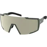 SCOTT - Solbriller - Shield Kaki Green Amp White Chrome S2 til Unisex - Sort