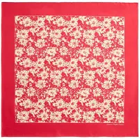 Ralph Lauren Tørklæde 'FLOWERS' ecru / rød / hvid