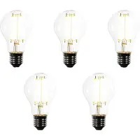 LUEDD Sæt med 5 E27 dæmpbare LED-pærer A60 klar 7,2W 1521 lm 3000K