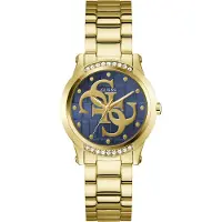 GUESS Analogt ur 'ANNETTE' navy / guld