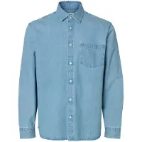Selected Regcarlo Denim Skjorte Med Lange ærmer