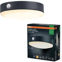 Osram ENDURA Style Solar Tossa Wall 650lm 3,6W/830 130mm mørkegrå