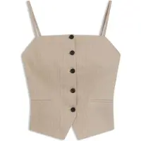 HUGO Slim fit top med vestelook og skinnende nålestriber