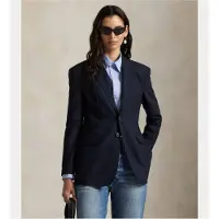 Ralph Lauren Polo Ralph Laurentil kvinder. 211891060004 Navy blazer i stretchuld (34), Casual, Bomuld, Klassisk, Blå