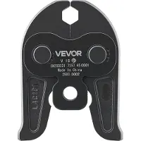 Vevor V15 presskæbe, 15 mm presskæbe til V-formede rustfri stålrør, pressekæber i højstyrkekarbureret stål, kompatibel med standard presseværktøj