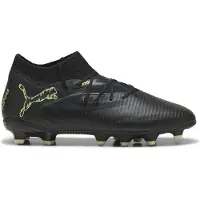 Puma FUTURE 8 PRO FG/AG Football Boots Youth, Shoes, Black/Fizzy Light/Green Terrain, 34.5