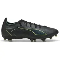 Puma ULTRA 6 MATCH FG/AG Football Boots Unisex, Shoes, Black/Fizzy Light/Green Terrain, 44