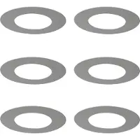 QAZQA Sæt med 6 dækringe i rustfrit stål til forsænkede spotlights 7,5 - 13 cm - Spacer