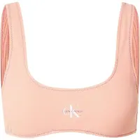 Calvin Klein Swimwear Bikinioverdel 'CK Monogram' lilla / lyserød / hvid