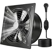 Vevor 30,5 cm udsugningsventilator, 1558 CFM vægmonteret ventilator med høj hastighed og hastighedskontrol, 70 W lavt forbrug, bærbar ventilationsudsugningsventil til loft, garage, kælder, værksted, k