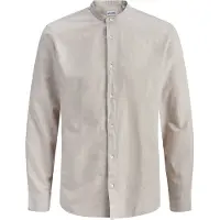 Jack & Jones Breeze Band Linen Blend Skjorte Med Lange ærmer