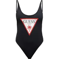 GUESS Badedragt 'VIOLET' rød / sort / hvid