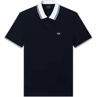 Armani Exchange A|X Armani Exchangetil mænd. XM002350AF10366UB101 Marineblå poloshirt med smal pasform (S), Casual, Grøn, Bomuld, Korte ærmer