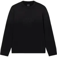 Armani Exchange A|X Armani Exchangetil mænd. XM001767AF20169UC001 Sweatshirt med logobroderi, sort (S), Casual, Bomuld, Korte ærmer
