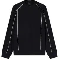 Armani Exchange A|X Armani Exchangetil mænd. XM002373AF10365UC001 Line sweatshirt sort (M), Casual, Bomuld, Lange ærmer