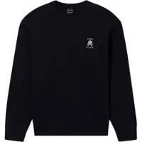Armani Exchange A|X Armani Exchangetil mænd. XM001777AF10818UC001 Mini logo sweatshirt sort (S), Casual, Bomuld, Korte ærmer