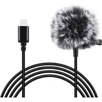 Puluz båndmikrofon med klips PU425, 1,5 m, USB-C
