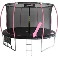 Lean Sport Batuto spyruoklių apsauga Max 244 cm, juoda/rožinė