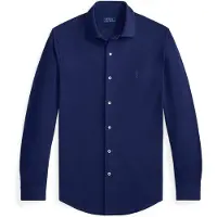 Ralph Lauren Polo Ralph Laurentil mænd. 710A12399002 Ultralet navy piqué-skjorte (XL), Casual, Party, Bomuld, Klassisk, Lange ærmer, Blå
