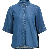 Object Kortærmet Denimskjorte