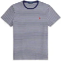 Ralph Lauren Polo Ralph Laurentil mænd. 710956828502 Marinblå Custom Slim Fit strikket t-shirt (XL), Casual, Bomuld, Korte ærmer
