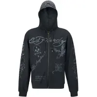 Ed Hardy Sweatjakke grå / sort