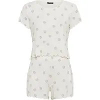 LASCANA Shorty ecru / blå / orange / gammelrosa