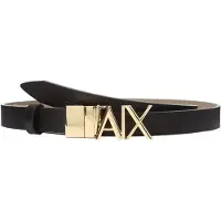 Armani Exchange A|X Armani Exchangetil kvinder. XW002127AF17157MC379 Sort smalt bælte (OSFA), Casual, Klassisk, Læder