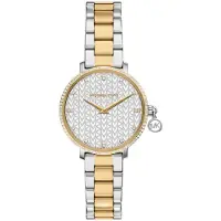Michael Kors Analogt ur 'PYPER' guld / sølv / perlehvid