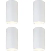 QAZQA Sæt med 4 moderne overflademonterede spots hvid 5,5 cm GU10 50 mm - Tuba