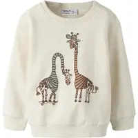 Name it Sweatshirt 'NMMDenson' ecru / brun / mint / hvid