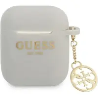 GUESS GUA2LSC4EG AirPods cover grå/grå Silikone Charm 4G Collection