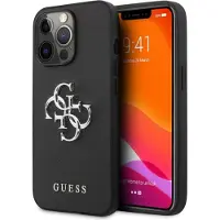 GUESS Saffiano 4G Metal Logo etui til iPhone 13 Pro / 13 6.1" - sort