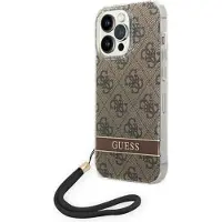 GUESS GUOHCP14XH4STW iPhone 14 Pro Max 6,7" brun/brun hardcase 4G Print Strap