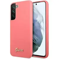 GUESS GUHCS22MLSLMGFU S22+ S906 fuchsia/fuchsia hardcase Silikone Script Metal Logo