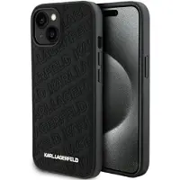 Karl Lagerfeld Quiltet K-mønster Sort iPhone 15 Plus Etui