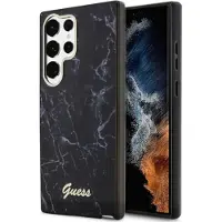 GUESS GUHCS23LPCUMAK S23 Ultra S918 sort/sort hardcase Marmor