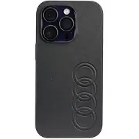 Audi syntetisk læder iPhone 14 Pro 6.1" sort/sort hardcase AU-TPUPPCIP14P-TT/D1-BK