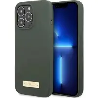 GUESS GUHMP13XSPLA iPhone 13 Pro Max 6,7" grøn/khaki hard case Silikone logo plade MagSafe