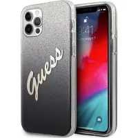 GUESS GUHCP12LPCUGLSBK iPhone 12 Pro Max 6,7" sort/sort hardcase Glitter Gradient Script