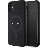 GUESS GUHMN61PSAHMCK taske til iPhone 11 / Xr - sort Saffiano MagSafe