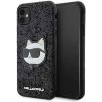 Karl Lagerfeld KLHCN61G2CPK iPhone 11 / Xr 6.1" sort/sort hardcase Glitter Choupette Patch