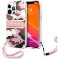 GUESS GUHCP13LKCABPI iPhone 13 Pro / 13 6,1" pink/pink hardcase Camo Strap Collection