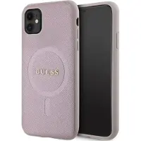 GUESS GUHMN61PSAHMCP taske til iPhone 11 / Xr - pink Saffiano MagSafe